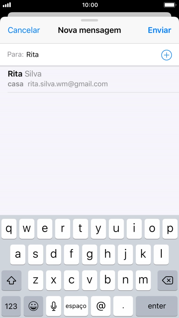 Prima o contacto pretendido.