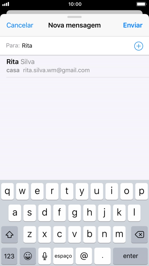 Prima o contacto pretendido.