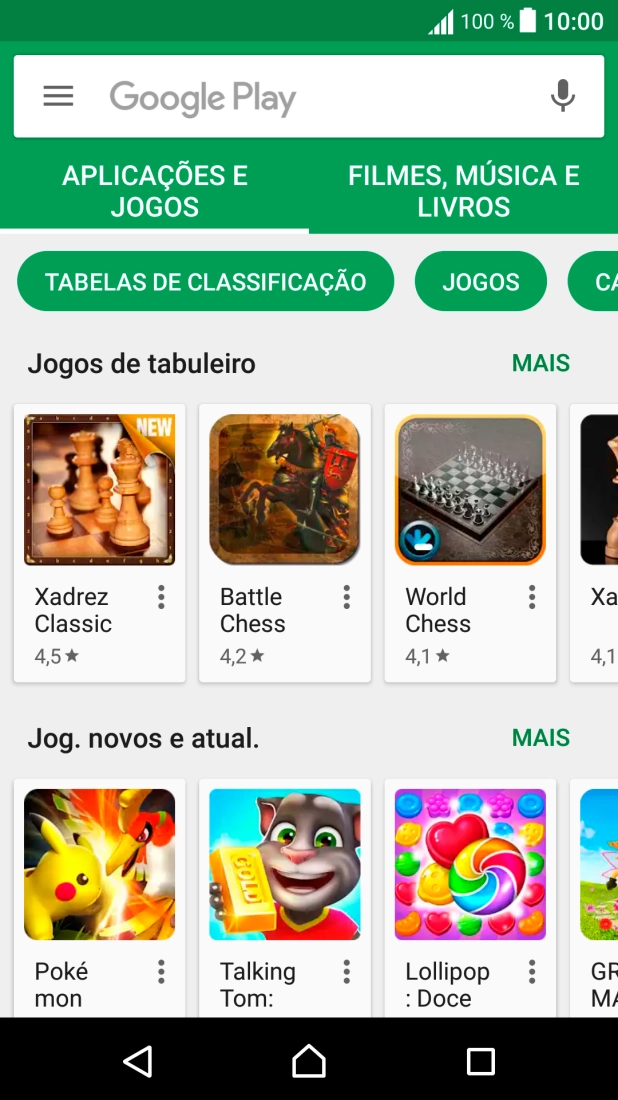 Prima a caixa de pesquisa.