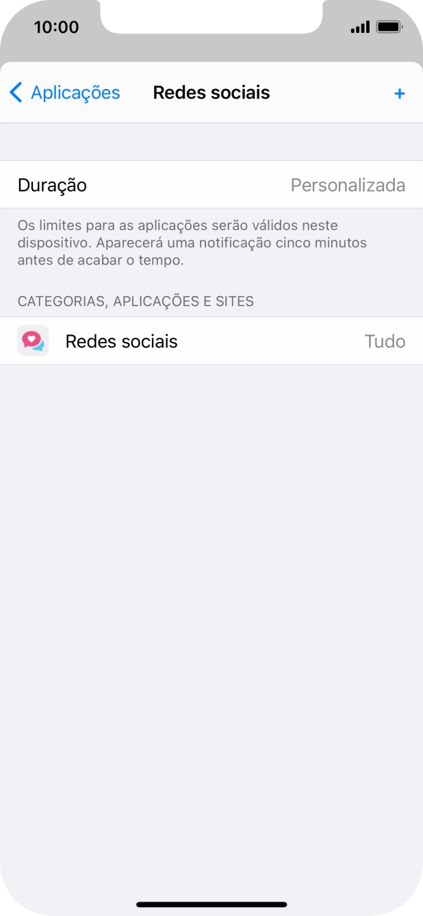 Prima o ícone para adicionar.