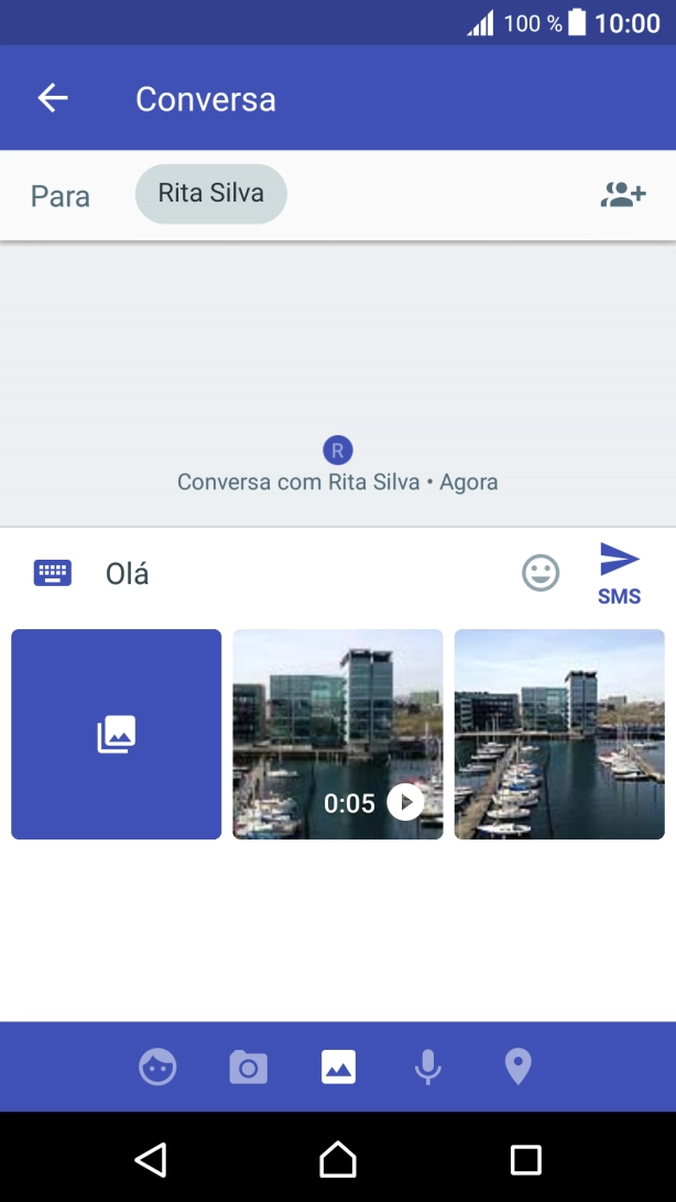 Prima o ícone de galeria.