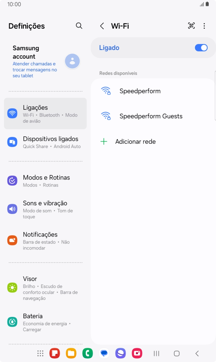 Prima a rede Wi-Fi pretendida.