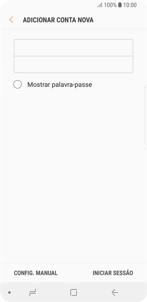 Prima INICIAR SESSÃO.
