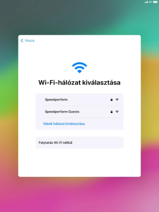 Válaszd ki a kívánt Wi-Fi hálózatot.