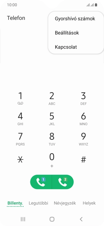 Válaszd a Beállítások lehetőséget.