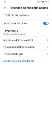Válaszd a SIM zárolás beállítása lehetőséget.
