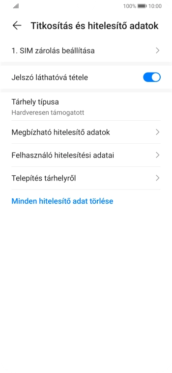 Válaszd a SIM zárolás beállítása lehetőséget.