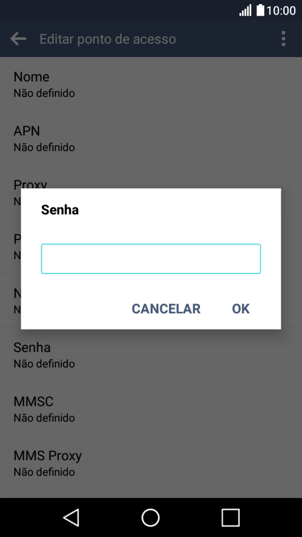 Introduza vodafone e prima OK.