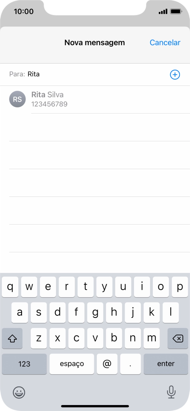 Prima o contacto pretendido.