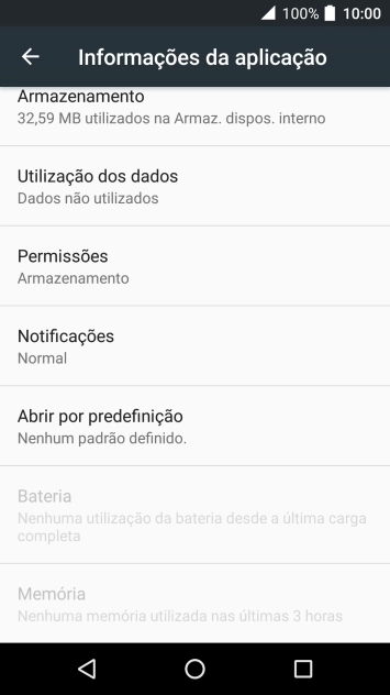 Prima a tecla de início para terminar e voltar ao ecrã inicial.