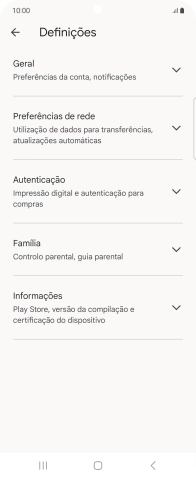 Prima Preferências de rede.