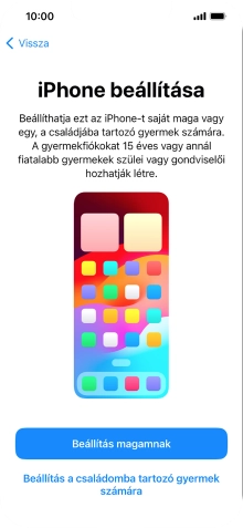 Válaszd a Beállítás magamnak lehetőséget.