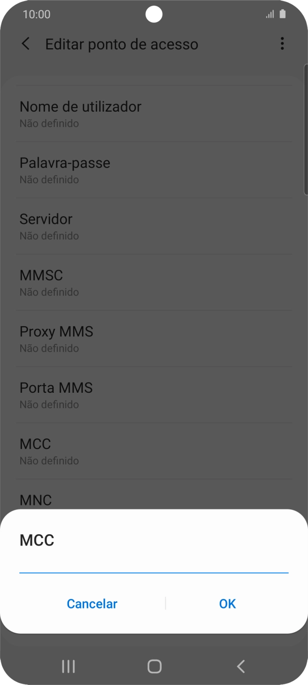 Introduza 268 e prima OK.