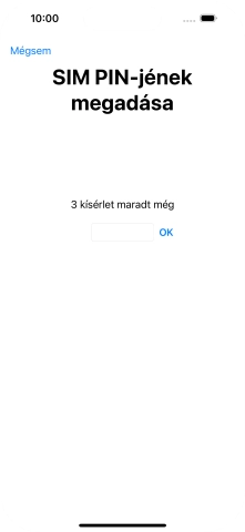 Amennyiben a SIM-kártyád zárolva van, írd be a PIN-kódodat, és válaszd az OK lehetőséget.