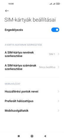 Válaszd a Hozzáférési pontok nevei lehetőséget.