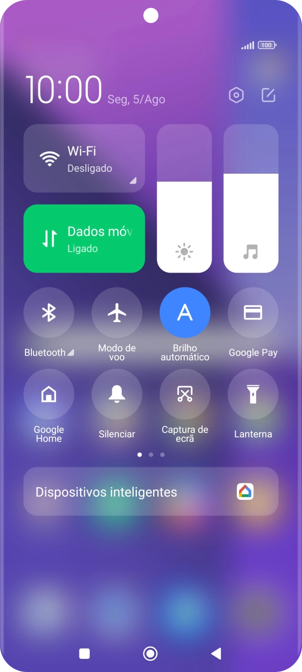 Prima o ícone de definições.