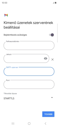 Kattints a „Port” alatti mezőre, és írd be a következőt: 993.