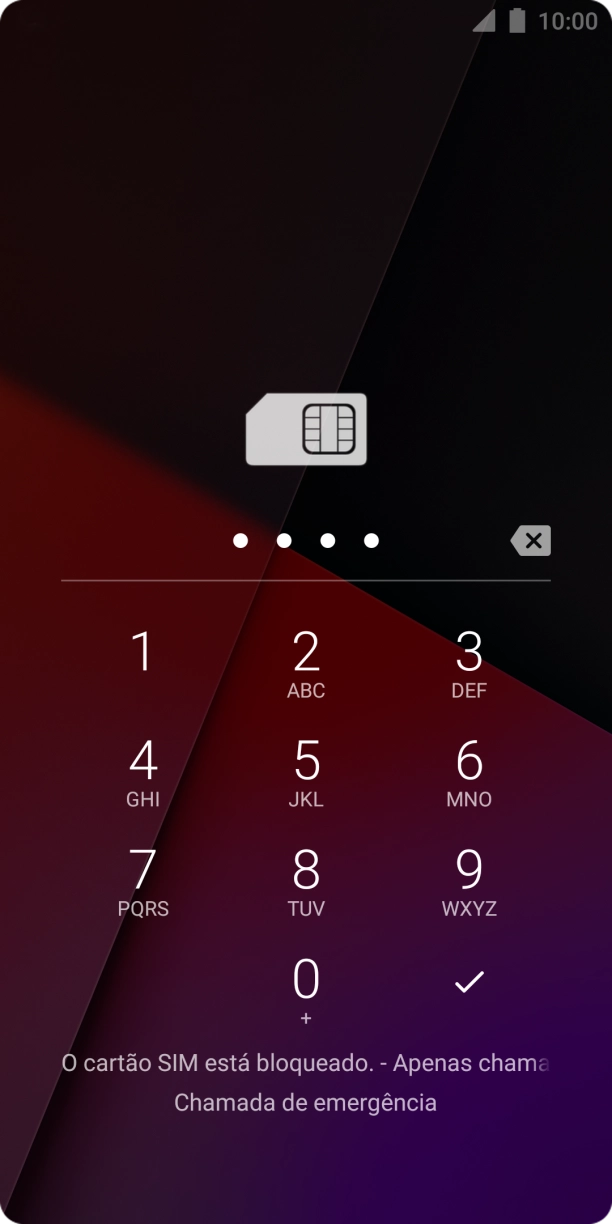 Se solicitado, deve introduzir o código PIN e premir o ícone para aceitar.