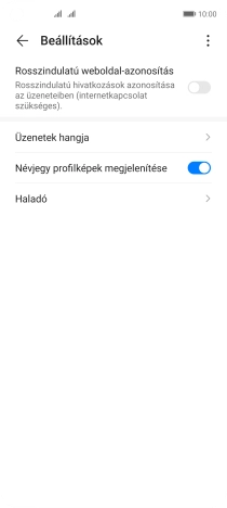 Válaszd a Haladó lehetőséget.