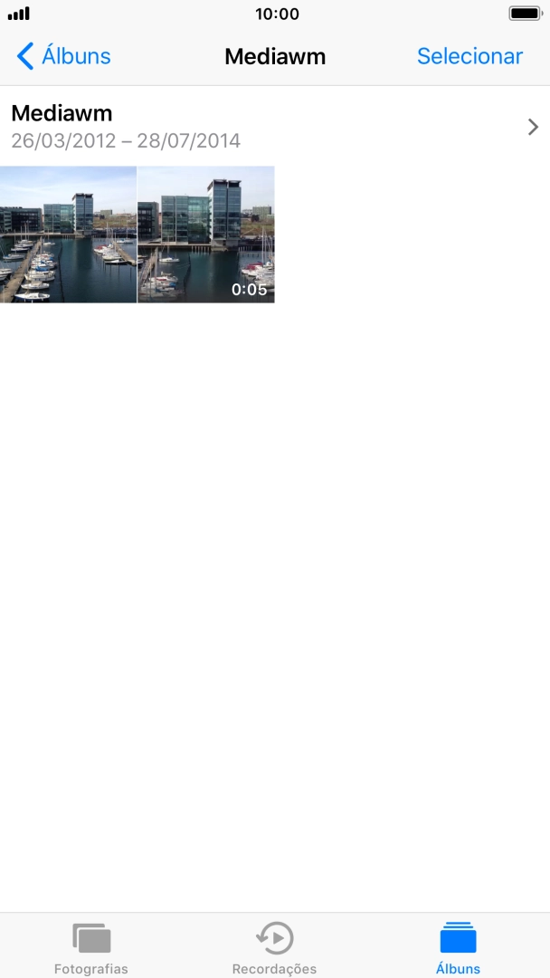 Prima firmemente a imagem pretendida até aparecer um menu no ecrã.