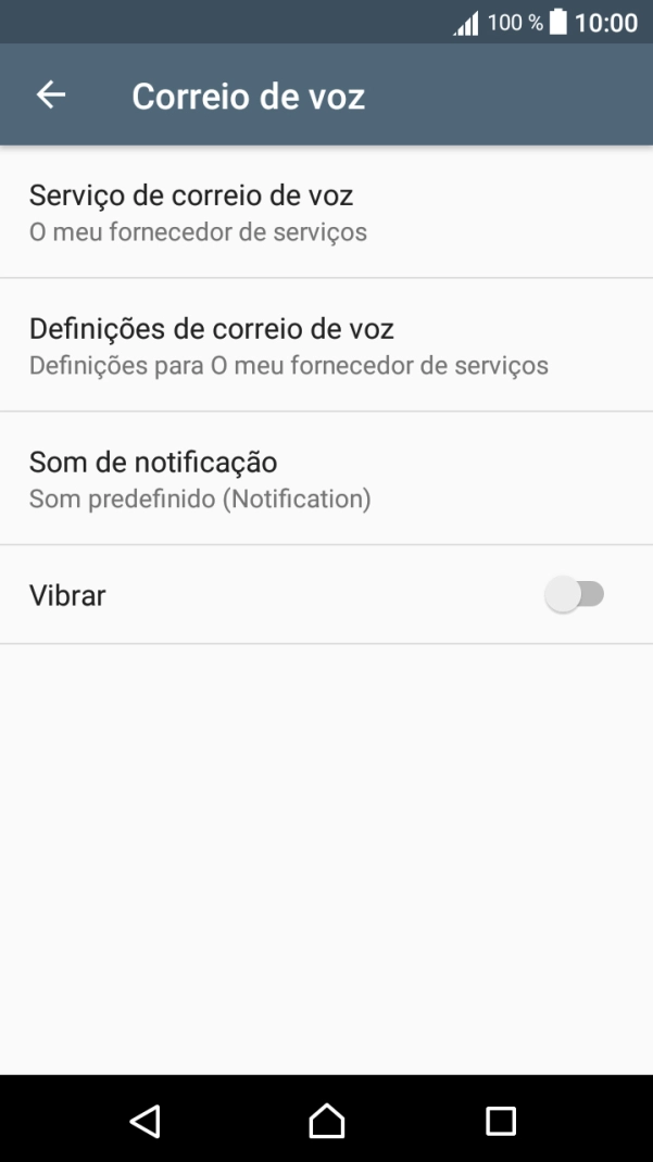 Prima Definições de correio de voz.