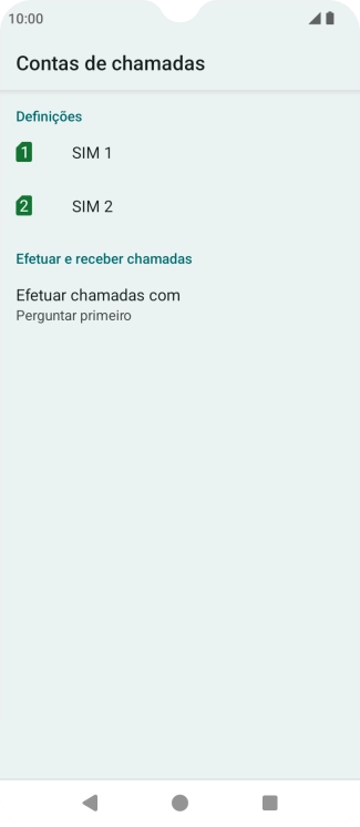 Prima o nome do cartão SIM.
