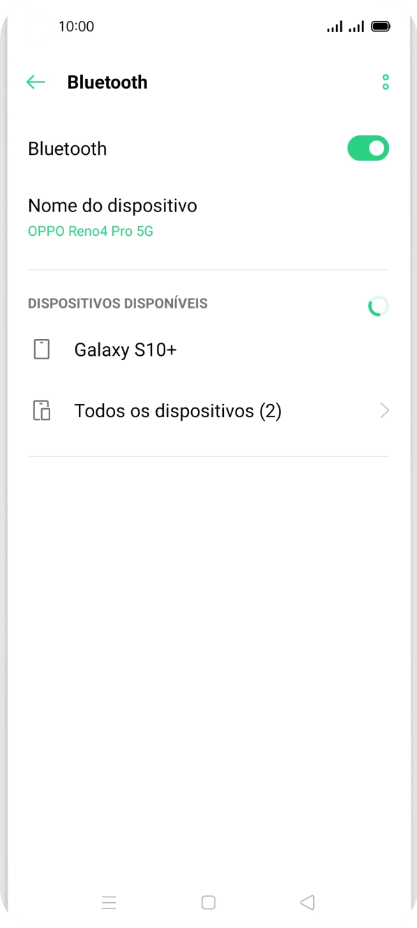 Prima o dispositivo Bluetooth pretendido e siga as indicações no ecrã para emparelhar o dispositivo pretendido com o telefone.