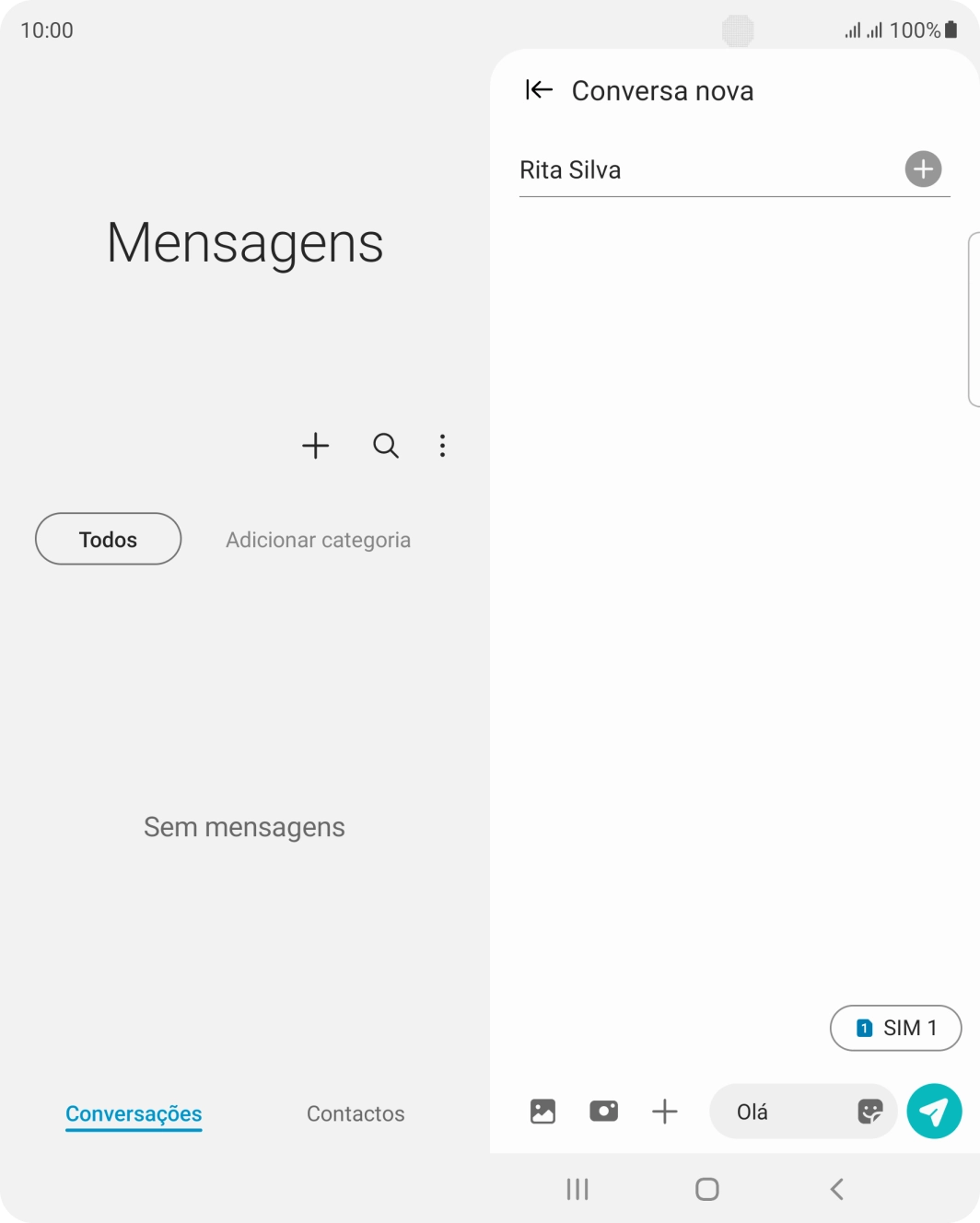 Prima o ícone de imagens.
