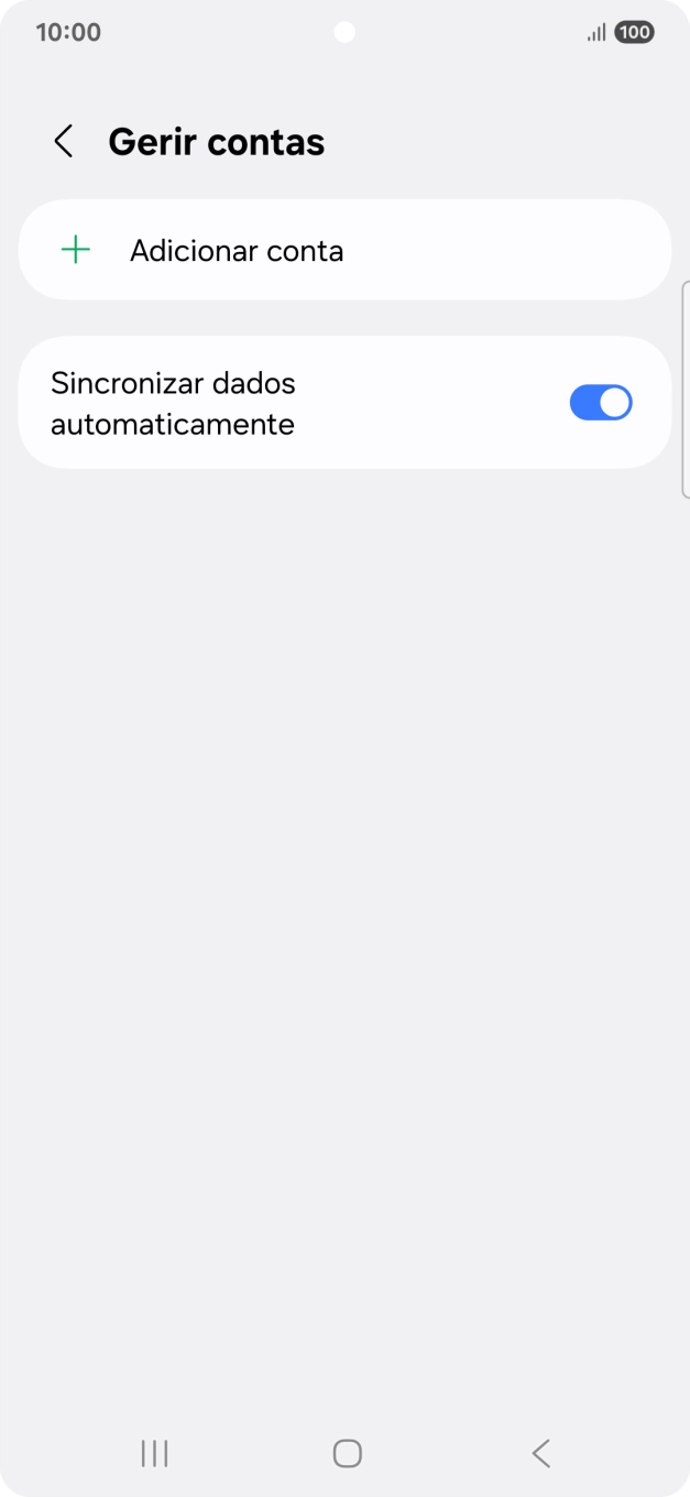 Prima Adicionar conta.