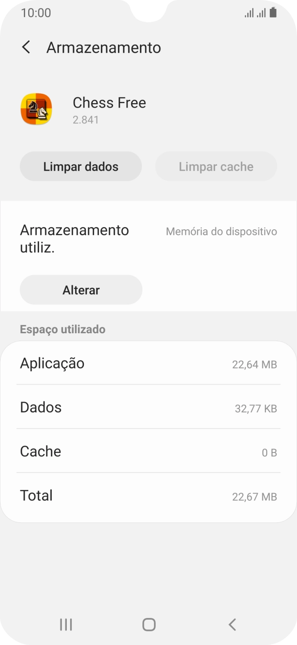 Prima a tecla de início para terminar e voltar ao ecrã inicial.