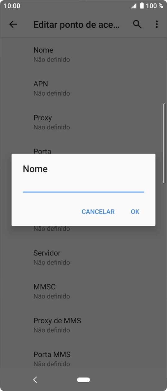Introduza Vodafone MMS e prima OK.