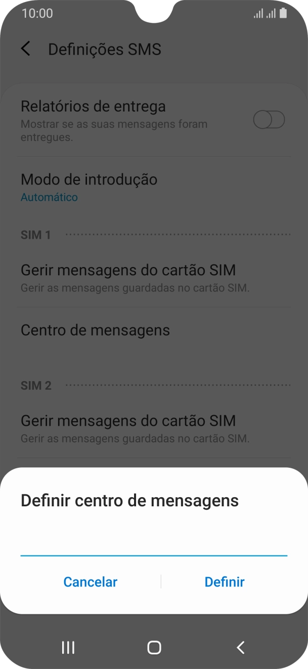 Introduza +351911616161 e prima Definir.