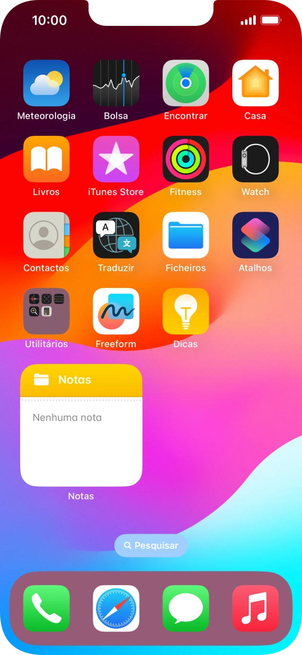 Se utilizar uma pilha de widgets: Deslize o dedo para cima ou para baixo na pilha para escolher o widget pretendido.