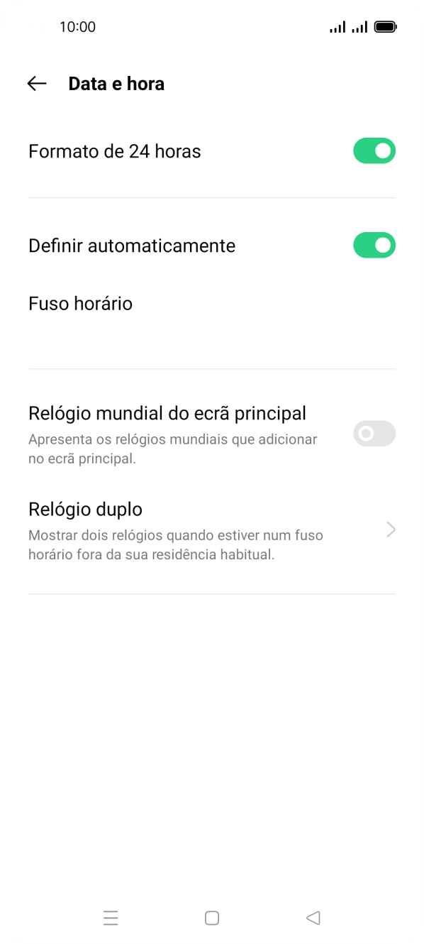 Prima a tecla de início para terminar e voltar ao ecrã inicial.