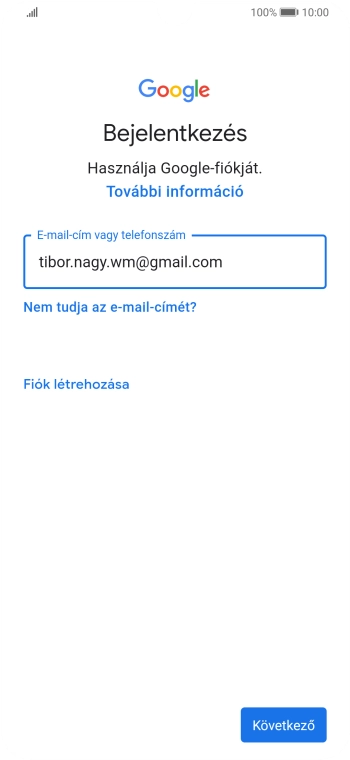 Válaszd a Következő lehetőséget.