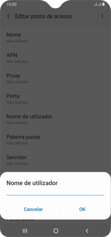 Introduza vodafone e prima OK.