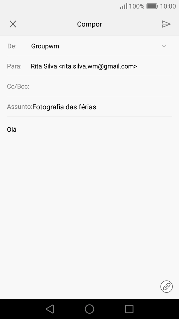 Prima o ícone de anexo.