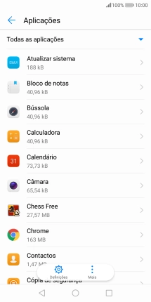 Prima a app pretendida.