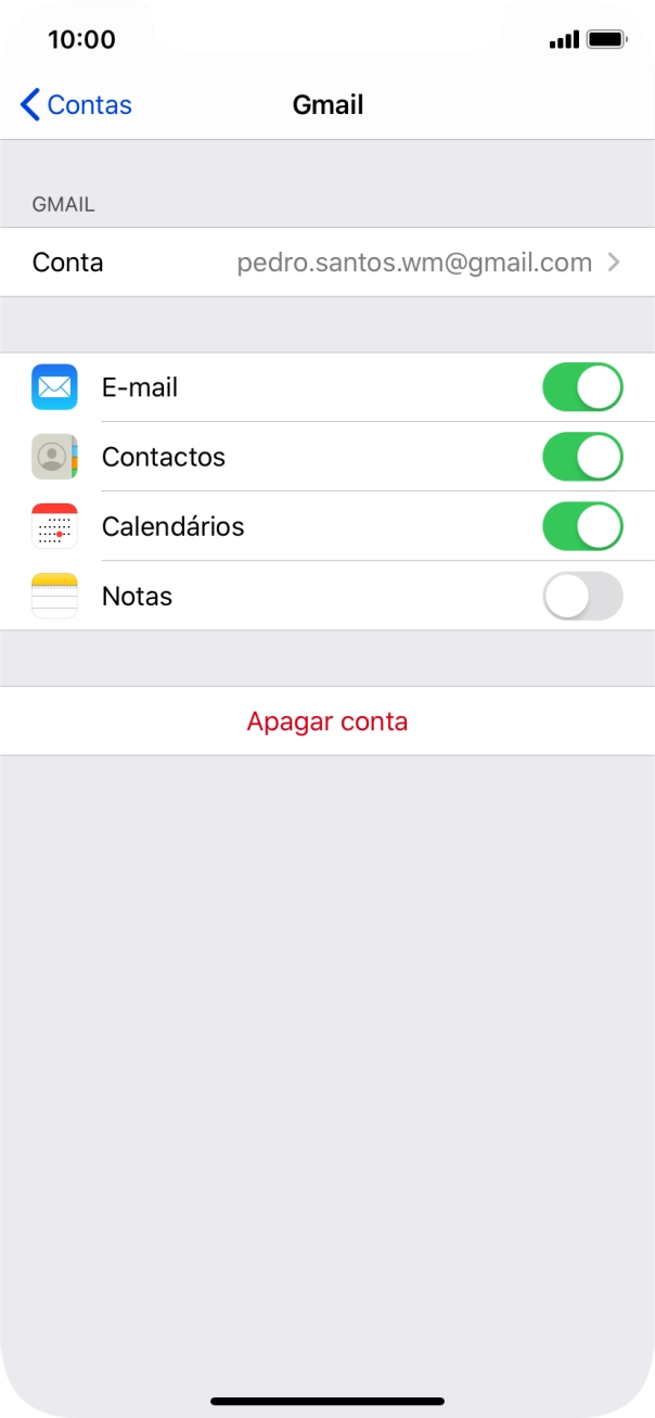 Para voltar ao ecrã inicial, deslize o dedo de baixo para cima a partir da base do ecrã.