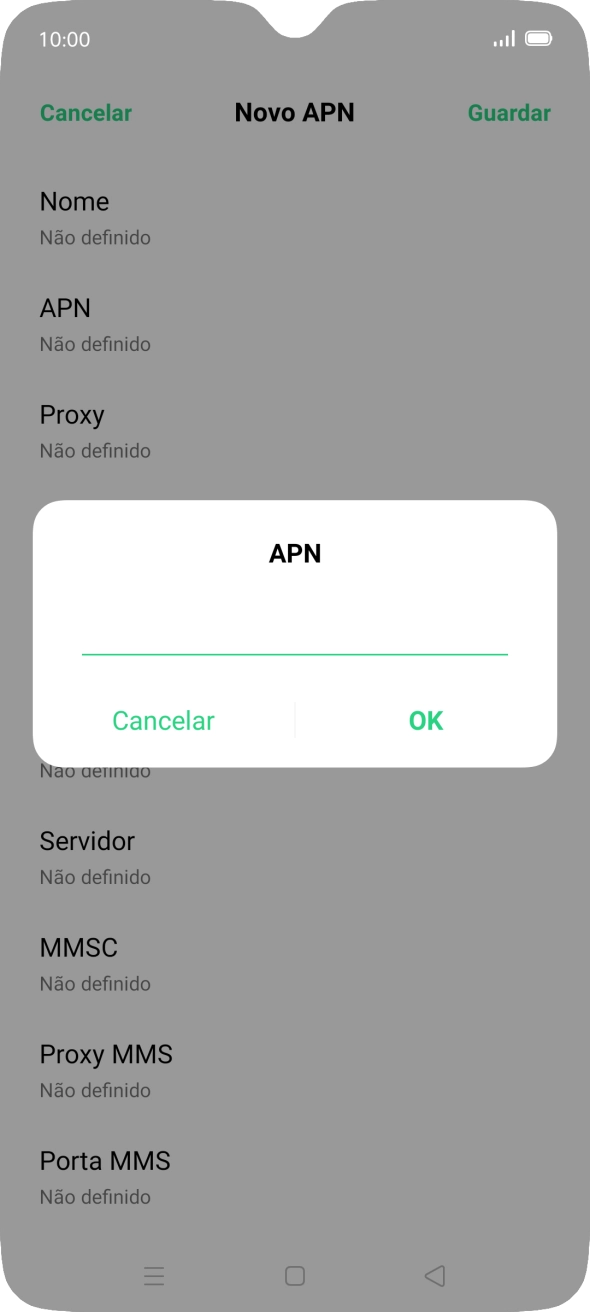Introduza net2.vodafone.pt e prima OK.