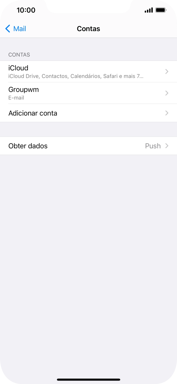 Prima o nome na conta de e-mail que acabou de criar.