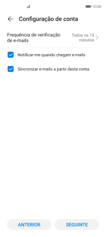 Prima Frequência de verificação de e-mails.