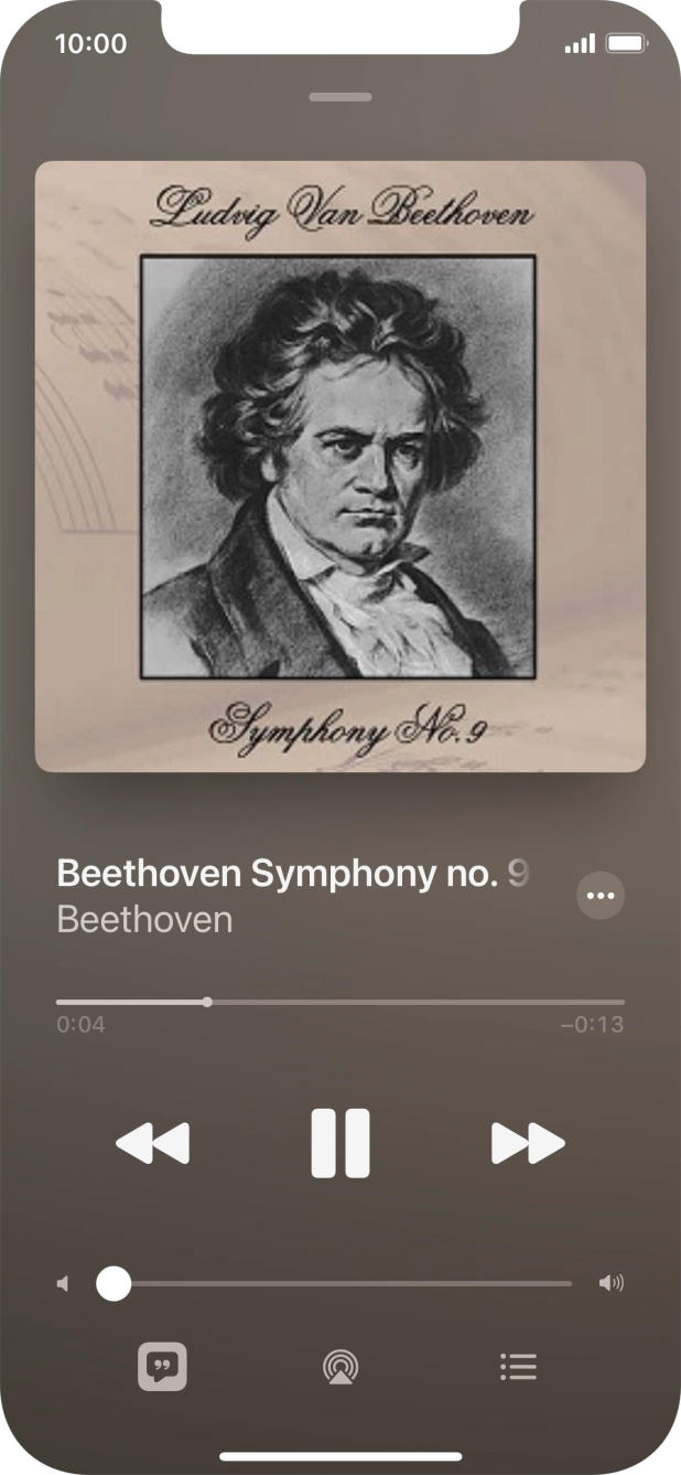 Prima a seta para a direita para ir para o ficheiro de música seguinte.