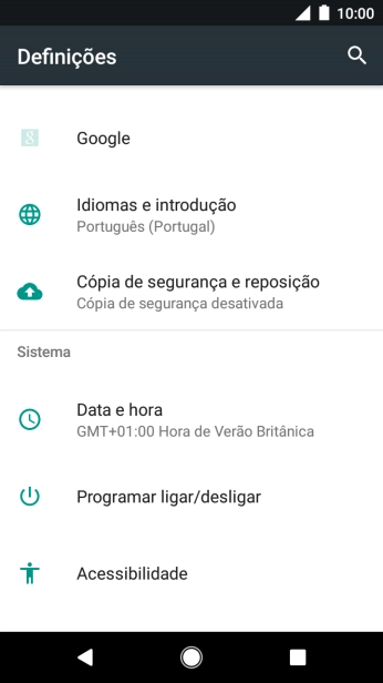 Prima Data e hora.