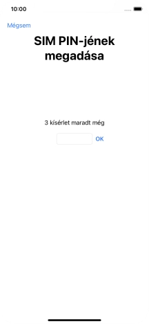 Amennyiben a SIM-kártyád zárolva van, írd be a PIN-kódodat, és válaszd az OK lehetőséget.