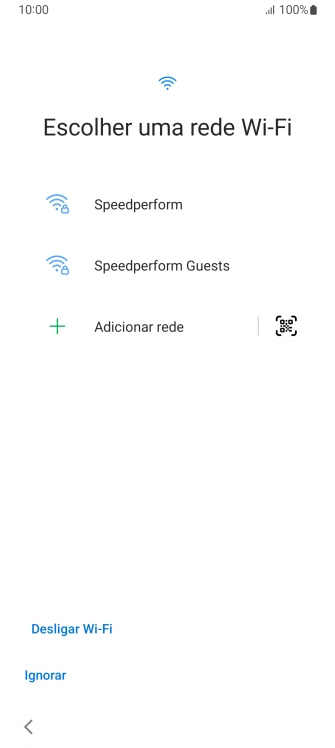 Prima a rede Wi-Fi pretendida.