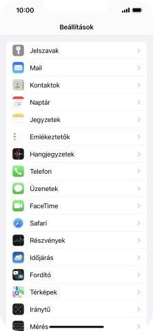Válaszd az Üzenetek lehetőséget.