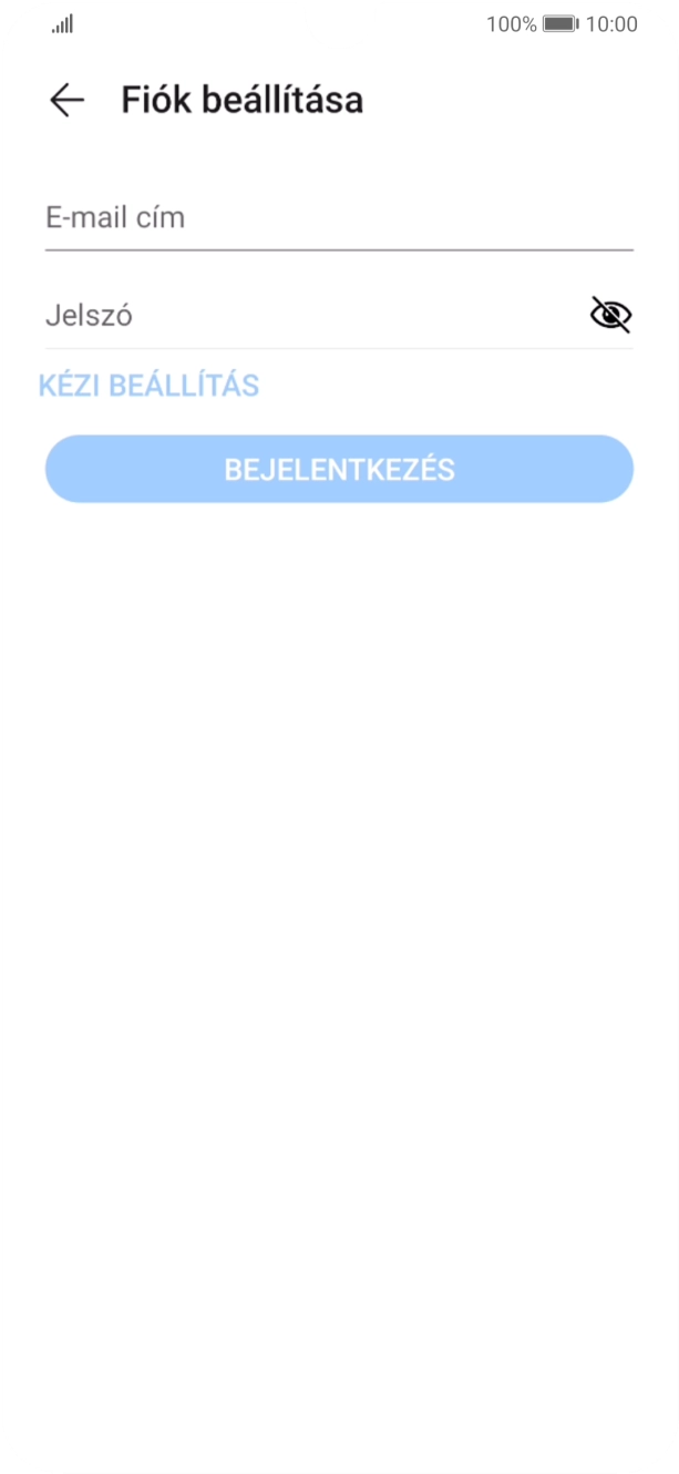 Kattints az E-mail cím mezőre, és írd be az e-mail címedet.