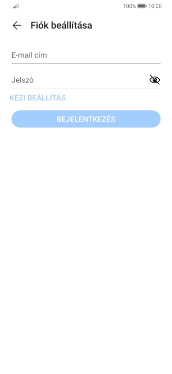 Kattints az E-mail cím mezőre, és írd be az e-mail címedet.
