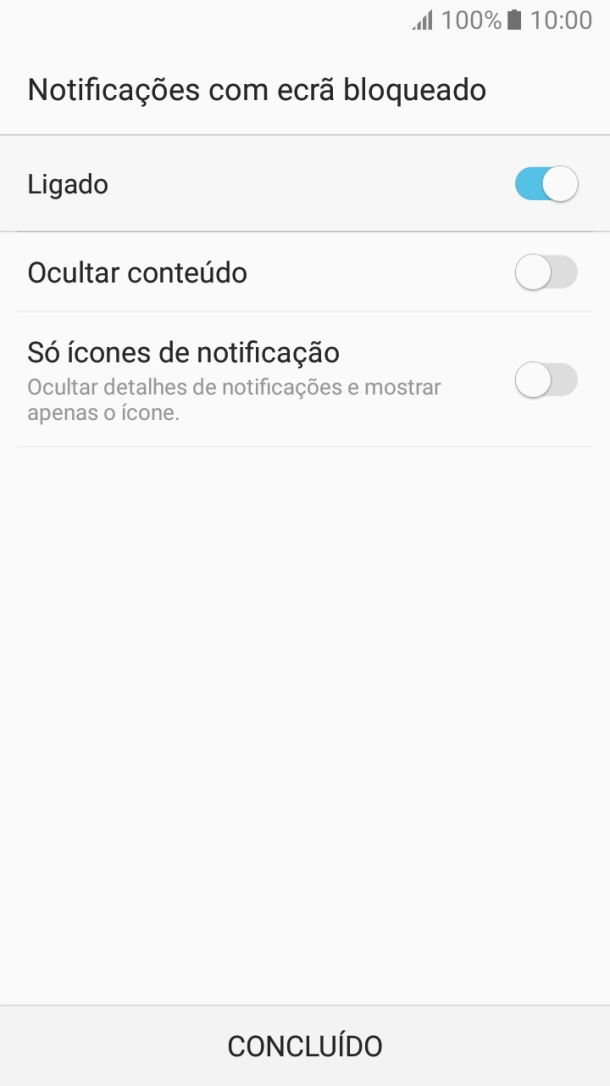 Prima o indicador junto da definição pretendida.